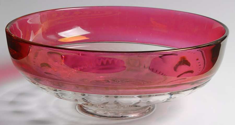 King's Crown-Ruby Flashed (Top Only) 10" Salad Bowl by Tiffin-Franciscan-1