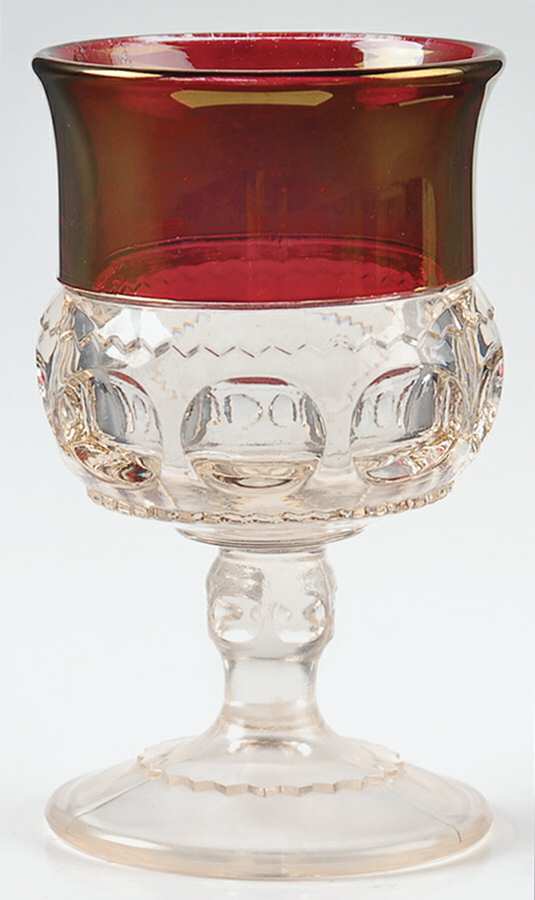 King's Crown-Ruby Flashed (Top Only) Juice Glass by Tiffin-Franciscan-1