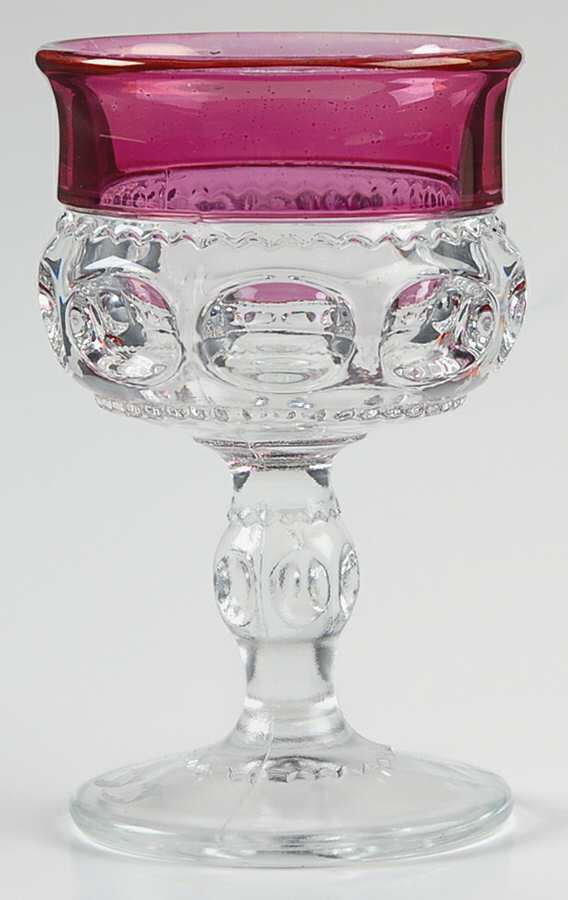 King's Crown-Ruby Flashed (Top Only) Liquor Cocktail by Tiffin-Franciscan-1