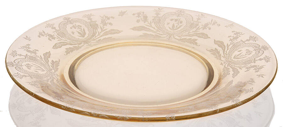 La Fleure Yellow (Stem 15024) Luncheon Plate by Tiffin-Franciscan-1