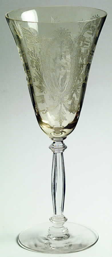 La Fleure Yellow (Stem 15024) Water Goblet by Tiffin-Franciscan-1