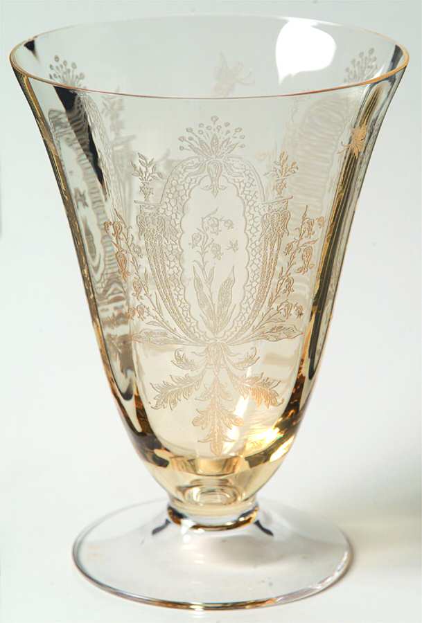 La Fleure Yellow (Stem 15024) 9 Oz Footed Tumbler by Tiffin-Franciscan-1