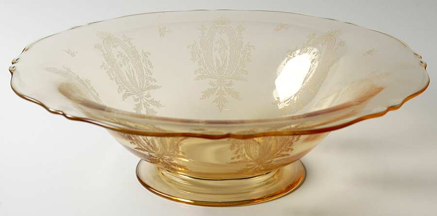 La Fleure Yellow (Stem 15024) 11" Round Footed Flared Bowl by Tiffin-Franciscan-1
