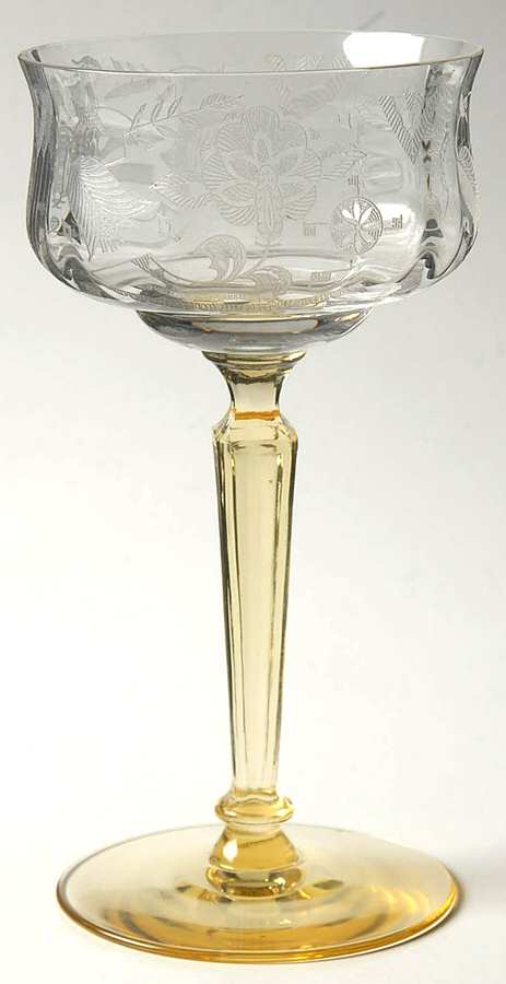 La Salle Yellow Champagne/Tall Sherbet by Tiffin-Franciscan-1