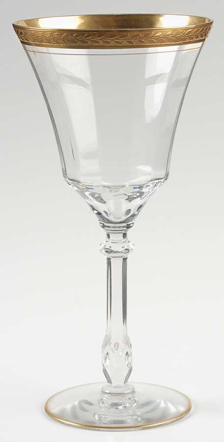 Laurel (Gold Encrust) Water Goblet by Tiffin-Franciscan-1