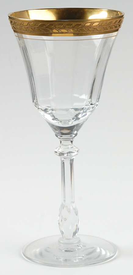 Laurel (Gold Encrust) Wine Glass by Tiffin-Franciscan-1