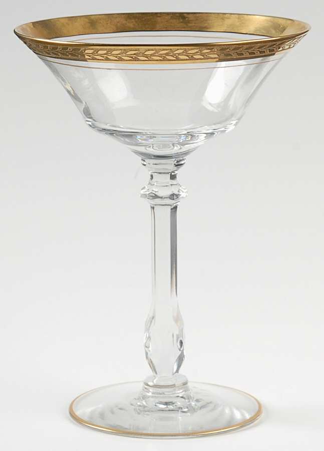 Laurel (Gold Encrust) Champagne/Tall Sherbet by Tiffin-Franciscan-1
