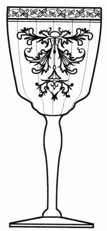 Leaf Byzantine Water Goblet by Tiffin-Franciscan-1