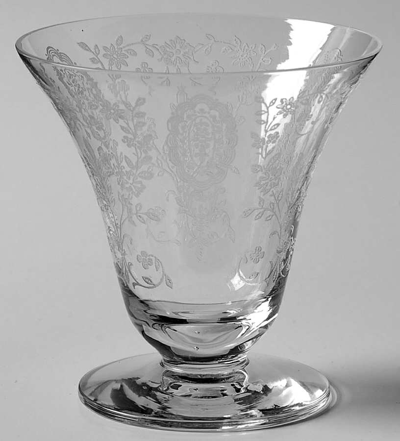 Love Lace (Etched) Oyster or Fruit Cocktail by Tiffin-Franciscan-1