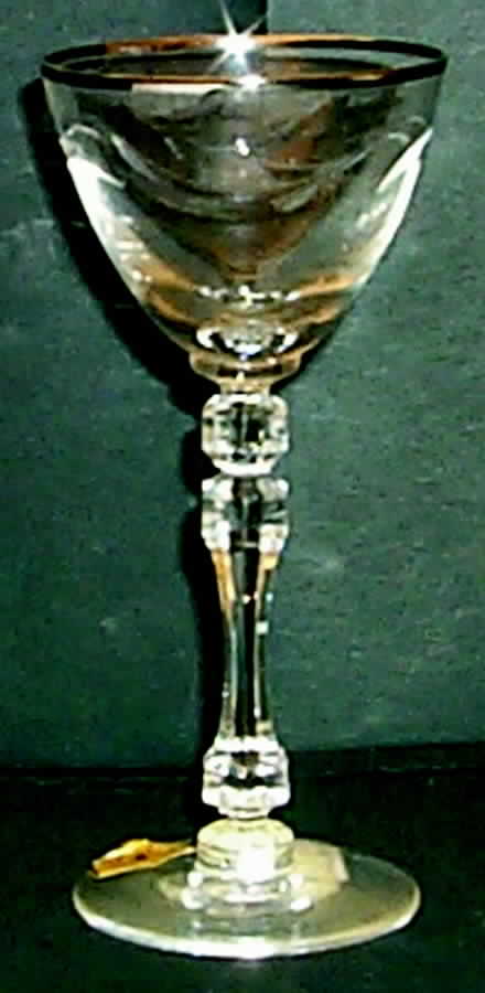 Lyndley (Platinum Trim) Cordial Glass by Tiffin-Franciscan-1