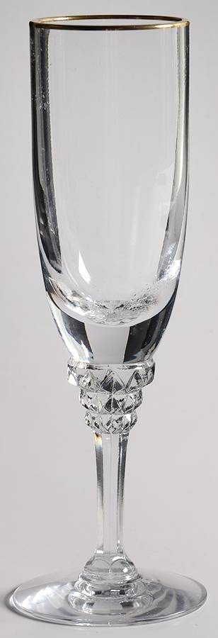 Majesty (Stem #17507, Gold Trim) Fluted Champagne by Tiffin-Franciscan-1