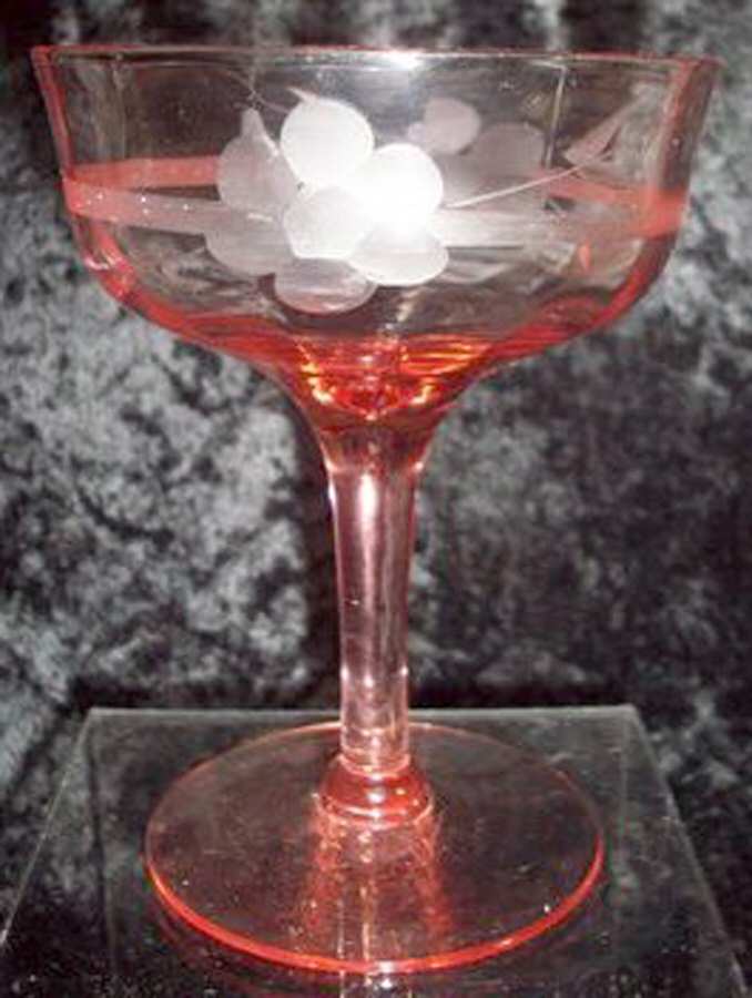 May Pink (Rose) Champagne/Tall Sherbet by Tiffin-Franciscan-1
