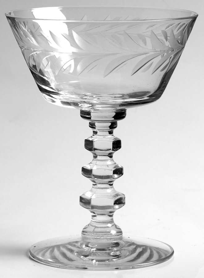 Mayflower Gray Champagne/Tall Sherbet by Tiffin-Franciscan-1