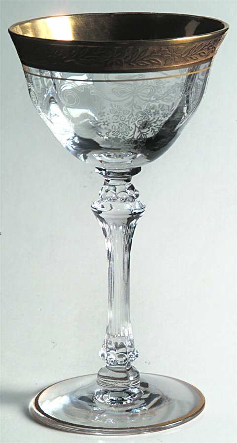Melrose Clear (Stem 17358, Gold Encrusted) Liquor Cocktail by Tiffin-Franciscan-1