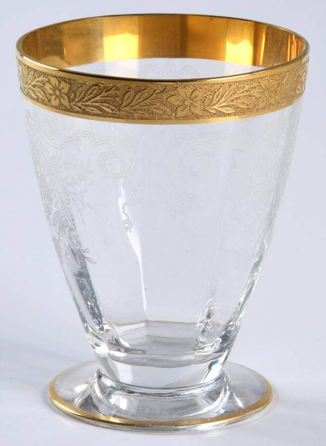 Melrose Clear (Stem 13633, Gold Encrusted) Oyster or Fruit Cocktail by Tiffin-Franciscan-1