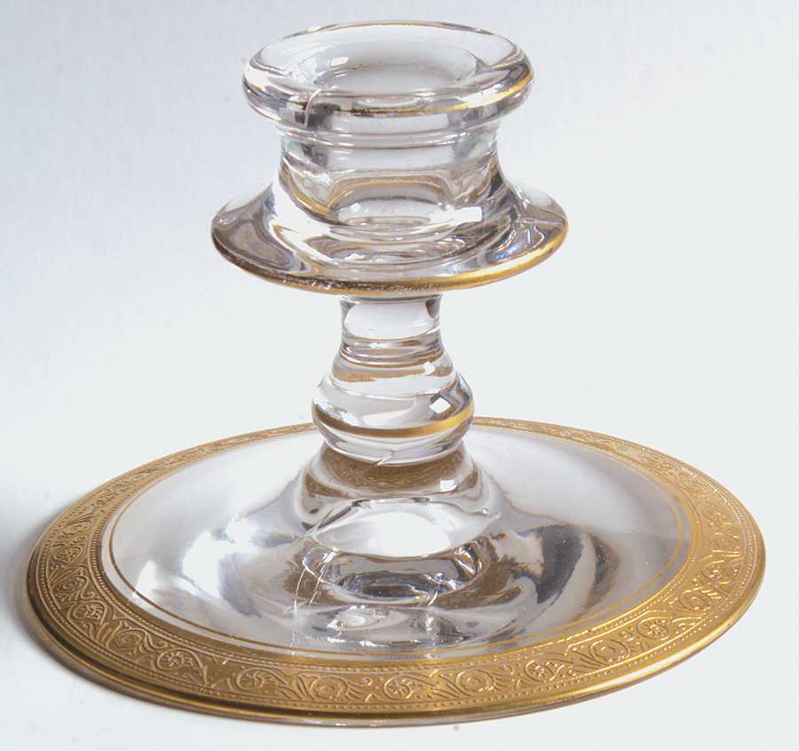 Minton Clear (Stem 14196) 3" Single Light Candlestick by Tiffin-Franciscan-1