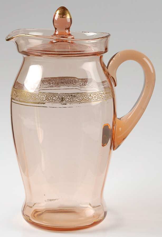 Minton Pink (Stem 14196) 64 Oz Pitcher by Tiffin-Franciscan-1