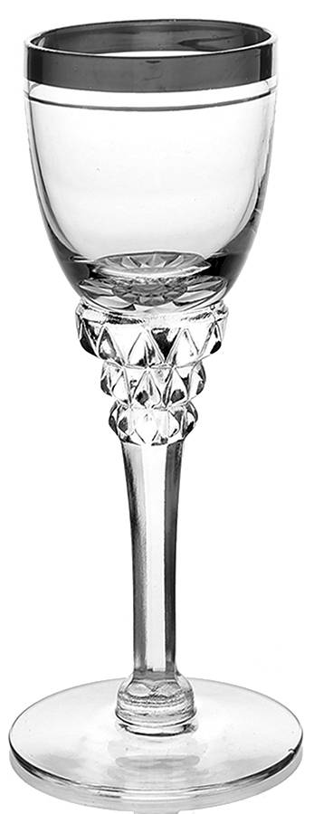 Miramar (Platinum Trim) Cordial Glass by Tiffin-Franciscan-1