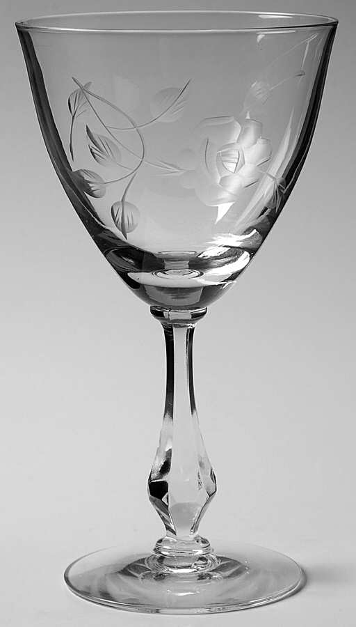 Morning Rose Water Goblet by Tiffin-Franciscan-1