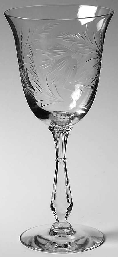Mystic (Gray & Polished Cut) Water Goblet by Tiffin-Franciscan-1