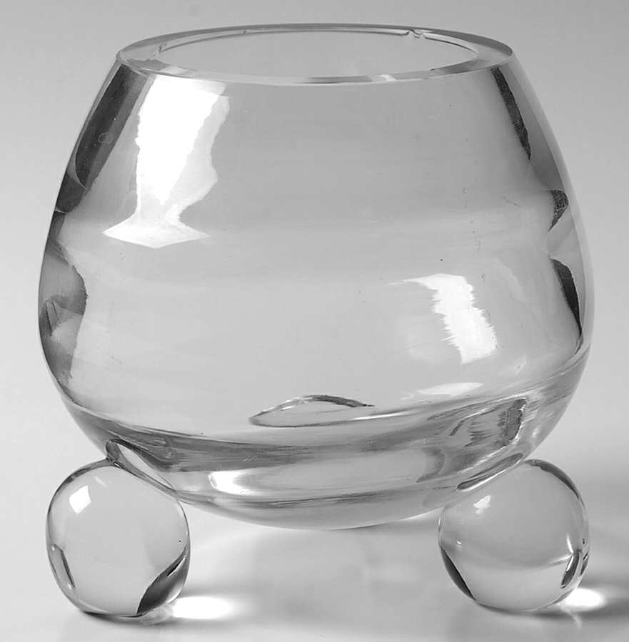 Optic Clear 3-Toed Rose Bowl by Tiffin-Franciscan-1