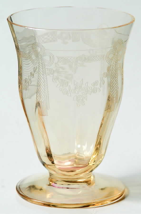 Paulina Mandarin Yellow (Stem 15042) 2 1/2 Oz Footed Tumbler by Tiffin-Franciscan-1