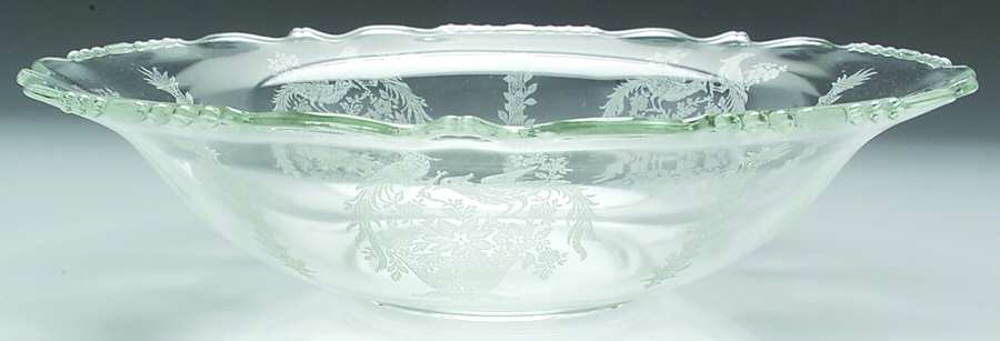 Persian Pheasant (Stem 17358, Optic) 13" Flared Bowl by Tiffin-Franciscan-1