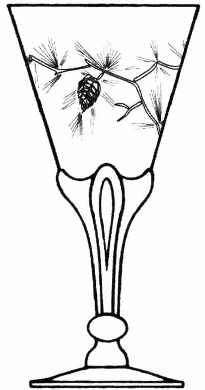 Pine Cone Water Goblet by Tiffin-Franciscan-1