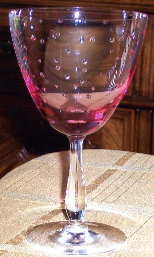 Pink Rain Water Goblet by Tiffin-Franciscan-1