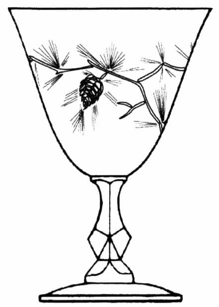 Pine Tree Water Goblet by Tiffin-Franciscan-1