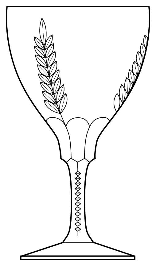 Pine Tree Water Goblet by Tiffin-Franciscan-1