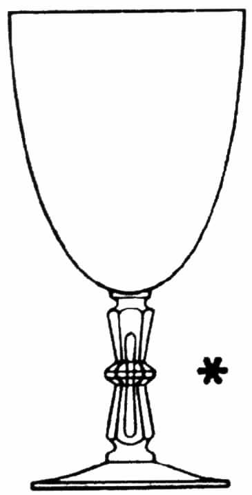 Pompeii (No Trim) Water Goblet by Tiffin-Franciscan-1