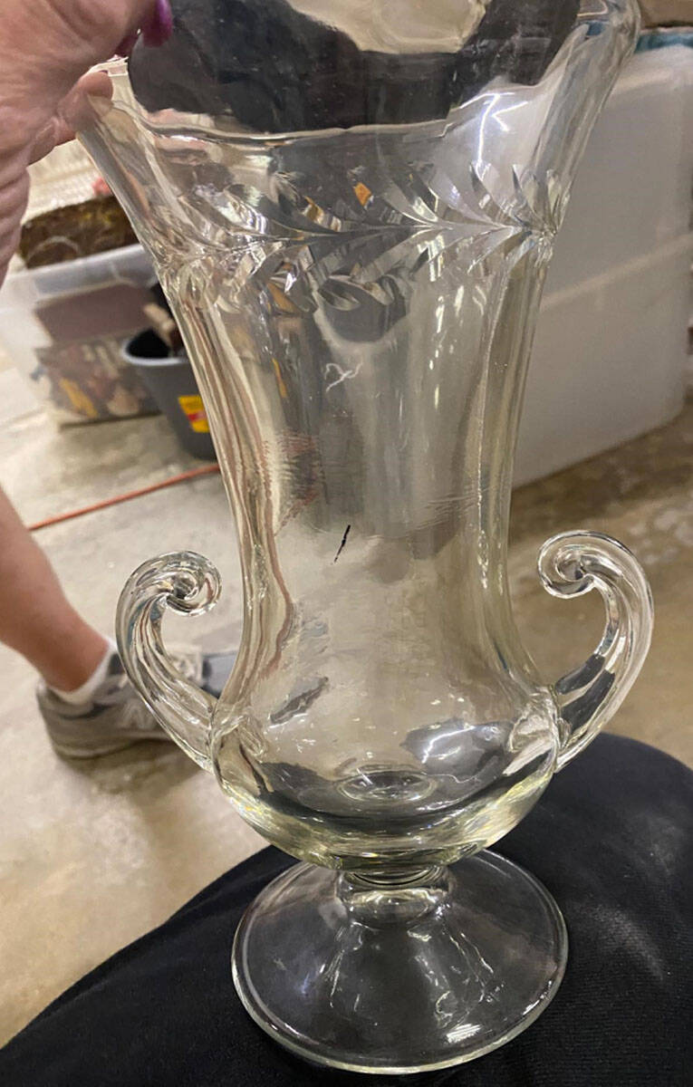 Priscilla Clear (Polished Cut) Flower Vase by Tiffin-Franciscan-1