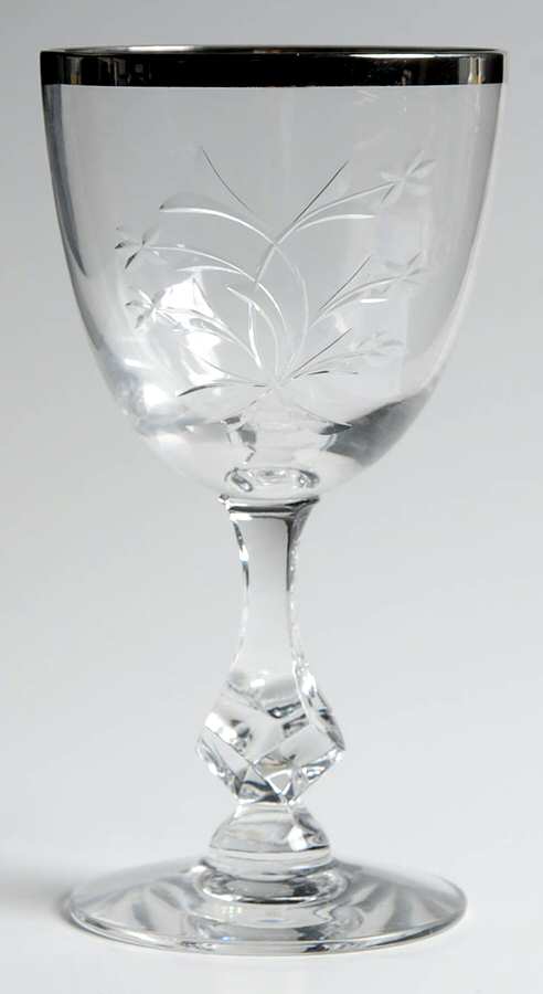Princess Margaret (Platinum Trim) Wine Glass by Tiffin-Franciscan-1