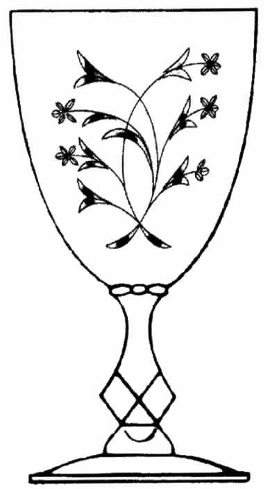 Princess Margaret (No Trim) Water Goblet by Tiffin-Franciscan-1