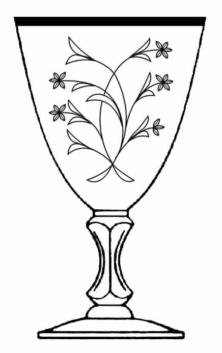 Princess Rose (PlatinumTrim) Water Goblet by Tiffin-Franciscan-1
