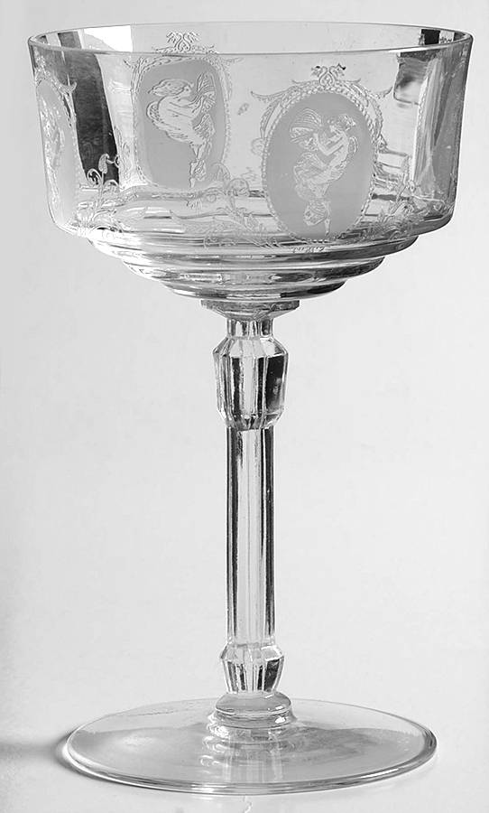 Psyche Clear (Stem 15039) Champagne/Tall Sherbet by Tiffin-Franciscan-1