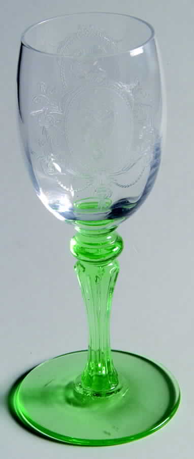 Psyche Green (Stem 15016) Wine Glass by Tiffin-Franciscan-1