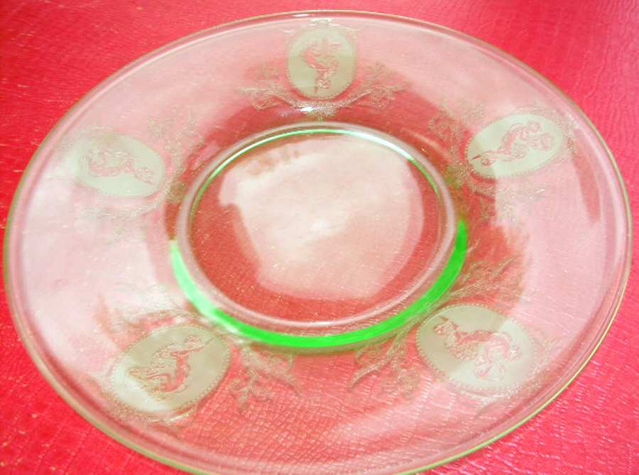 Psyche Green (Stem 15016) Bread & Butter Plate by Tiffin-Franciscan-1