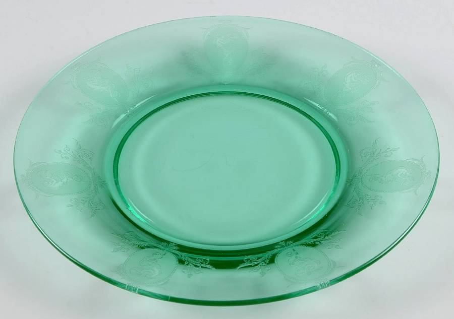 Psyche Green (Stem 15016) Luncheon Plate by Tiffin-Franciscan-1