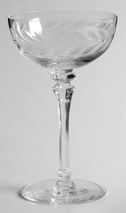 Puritan Clear (Gray Cut) Champagne/Tall Sherbet by Tiffin-Franciscan-1