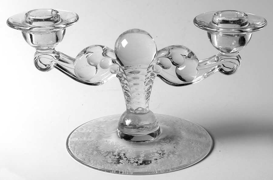 Queen Astrid (Stem #17351) Double Light Candlestick by Tiffin-Franciscan-1