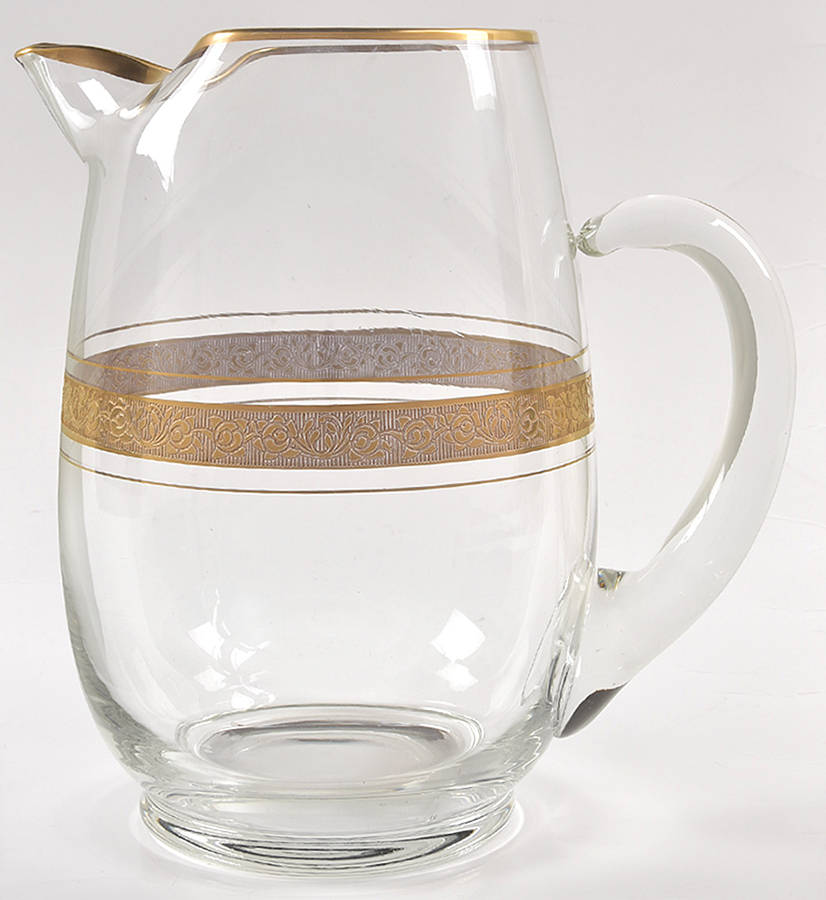 Rambler Rose Clear (Stem 14196) 48 Oz Pitcher by Tiffin-Franciscan-1