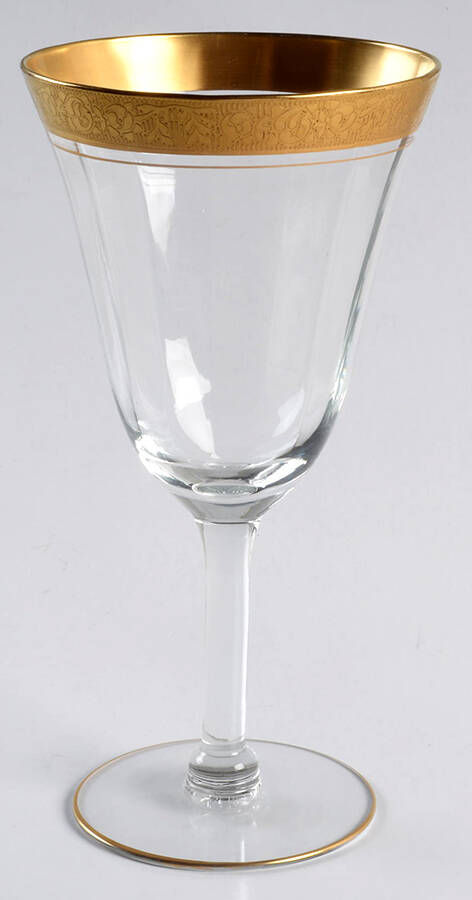 Rambler Rose Clear (Stem 14196) Water Goblet by Tiffin-Franciscan-1