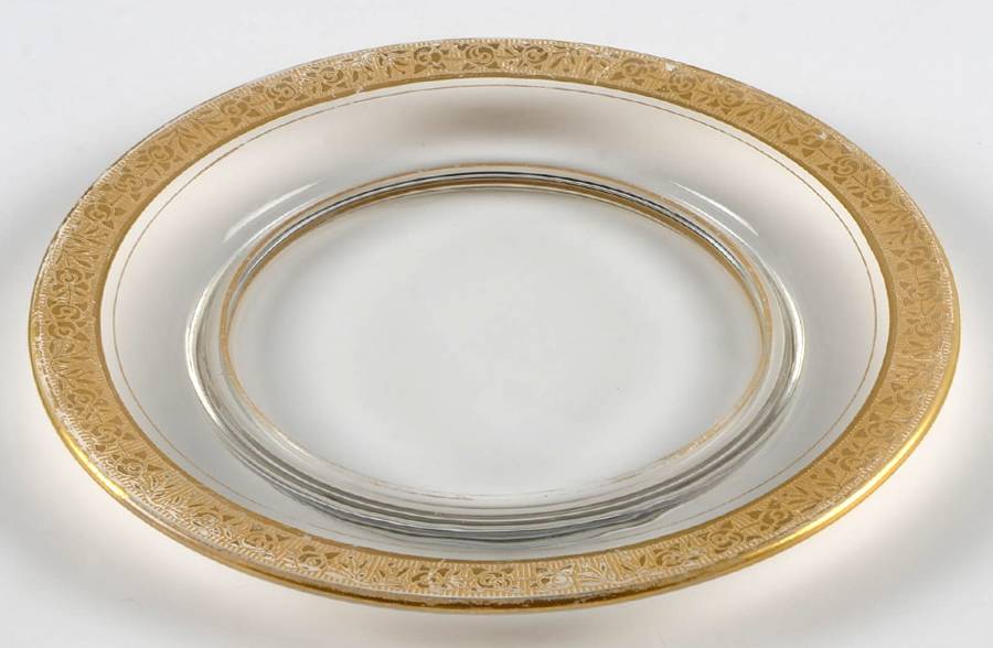 Rambler Rose Clear (Stem 14196) 7" Salad Plate by Tiffin-Franciscan-1