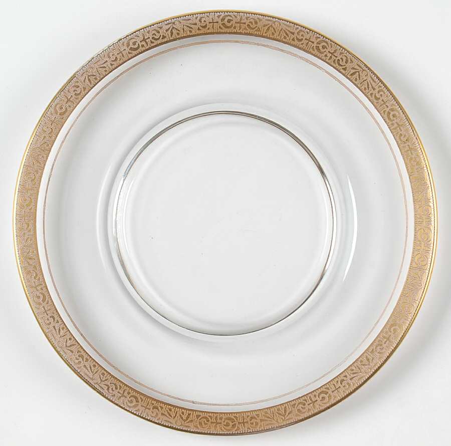 Rambler Rose Clear (Stem 14196) Luncheon Plate by Tiffin-Franciscan-1