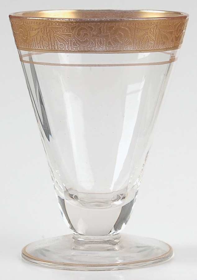 Rambler Rose Clear (Stem 14196) 2 Oz Footed Tumbler by Tiffin-Franciscan-1
