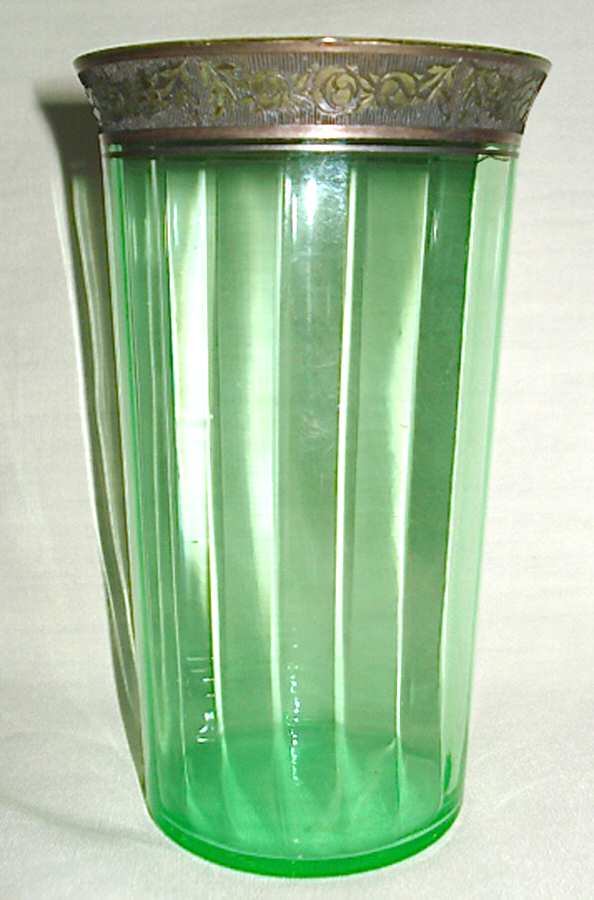 Rambler Rose Green (Stem 14196) Flat Tumbler by Tiffin-Franciscan-1