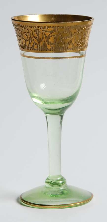 Rambler Rose Green (Stem 14196) Cordial Glass by Tiffin-Franciscan-1