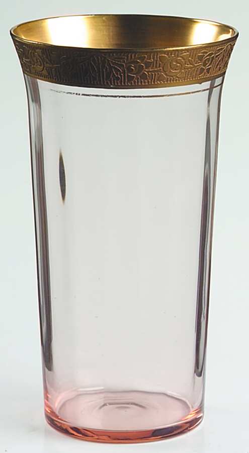 Rambler Rose Amber (Stem 14196) 11 Oz Flat Tumbler by Tiffin-Franciscan-1